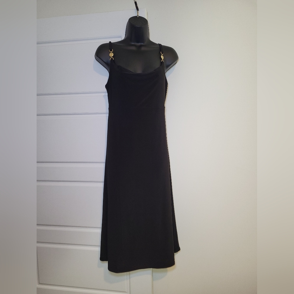 White House Black Market Black Sheath Dress Mock Neck